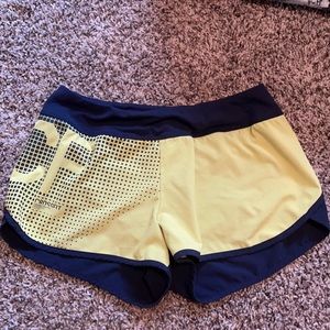 Navy and yellow crossfit 2014 running shorts